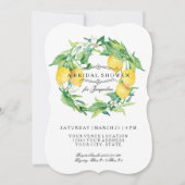 Modern Lemon Floral Citrus Bracket Vrijgezellenfee Kaart (Voorkant)