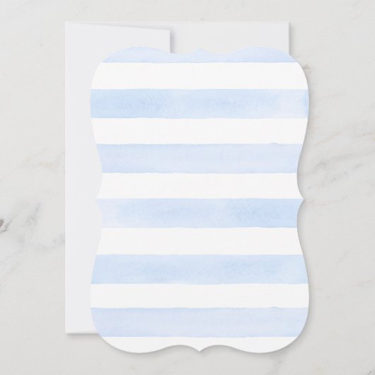 Modern Lemon Floral Elegant Blue Bridal Shower Kaart (Achterkant)