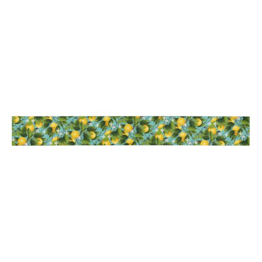 Modern Lemon Fruit Pattern Grosgrain Lint (Voorkant)
