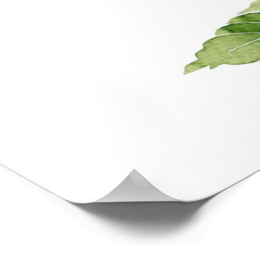 Modern Lemon Garden 24x36-inch bruiloft welkom Poster (Hoek)