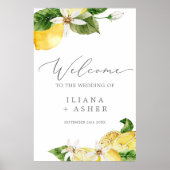 Modern Lemon Garden 24x36-inch bruiloft welkom Poster (Voorkant)