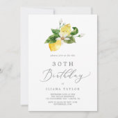 Modern Lemon Garden 30th Birthday Kaart (Voorkant)