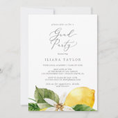 Modern Lemon Garden Afstudeerder Party Kaart (Voorkant)