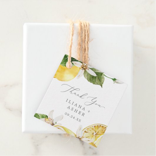 Modern Lemon Garden bedankt Bedankjes Labels (In situ)