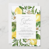 Modern Lemon Garden Couples Shower Kaart (Voorkant)