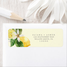 Modern Lemon Garden | Etiket gele retouradres