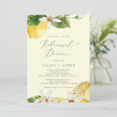 Modern Lemon Garden | Geel repetitief diner Kaart (Staand voorkant)