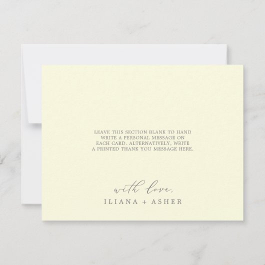 Modern Lemon Garden | Gele dank-uw-kaart Bedankkaart (Achterkant)