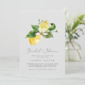 Modern Lemon Garden | Grijze Vrijgezellenfeest Kaart (Staand voorkant)
