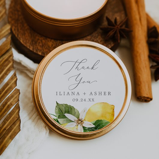 Modern Lemon Garden Hartelijk dank voor Sticker