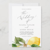 Modern Lemon Garden het huwelijk van Kaart (Voorkant)