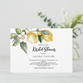 Modern Lemon Garden Horizontal Vrijgezellenfeest Kaart (Staand voorkant)