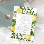 Modern Lemon Garden Let's Celebrate Kaart