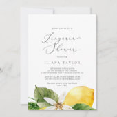 Modern Lemon Garden Lingerie Shower Kaart (Voorkant)