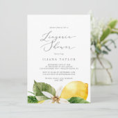 Modern Lemon Garden Lingerie Shower Kaart (Staand voorkant)