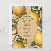 Modern Lemon Garden Main Squeeze Vrijgezellenfeest Kaart (Voorkant)