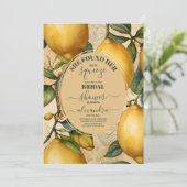 Modern Lemon Garden Main Squeeze Vrijgezellenfeest Kaart (Staand voorkant)