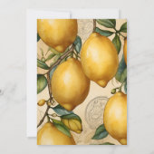 Modern Lemon Garden Main Squeeze Vrijgezellenfeest Kaart (Achterkant)