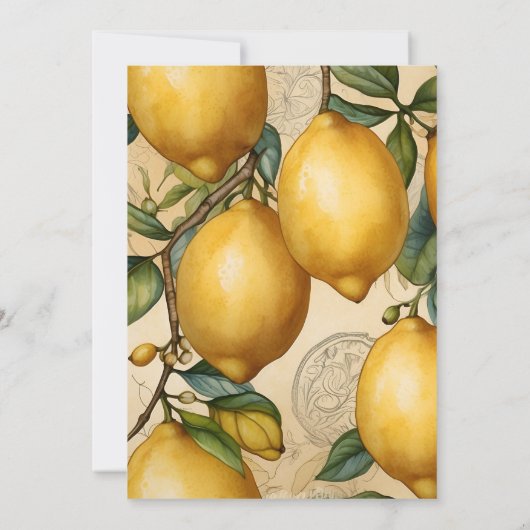 Modern Lemon Garden Main Squeeze Vrijgezellenfeest Kaart (Achterkant)