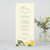 Modern Lemon Garden | Menu Gele weddenschappen (Staand voorkant)