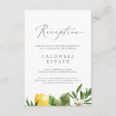 Modern Lemon Garden Reception Insert Kaart (Voorkant)
