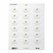 Modern Lemon Garden RSVP Adresetiketten Etiket (Full Sheet)