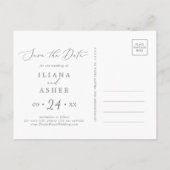 Modern Lemon Garden Save the Date Briefkaart (Achterkant)
