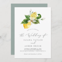 Modern Lemon Garden Simple Wedding