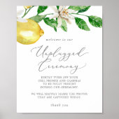 Modern Lemon Garden Unplugged Ceremony Poster (Voorkant)