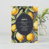 Modern Lemon Garden Vrijgezellenfeest Kaart (Staand voorkant)