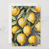 Modern Lemon Garden Vrijgezellenfeest Kaart (Achterkant)