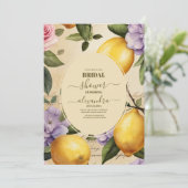 Modern Lemon Garden Vrijgezellenfeest Kaart (Staand voorkant)