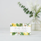 Modern Lemon Garden Wedding Website RSVP Informatiekaartje (Staand voorkant)