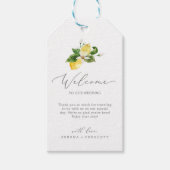 Modern Lemon Garden Wedding Welkom Cadeaulabel (Voorkant)