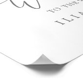 Modern Lemon Garden Wedding Welkom Poster (Hoek)