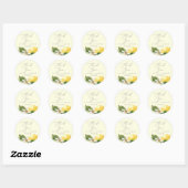 Modern Lemon Garden Yellow Bedankt voor Sticker (Vel)