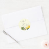 Modern Lemon Garden Yellow Bedankt voor Sticker (Envelop)