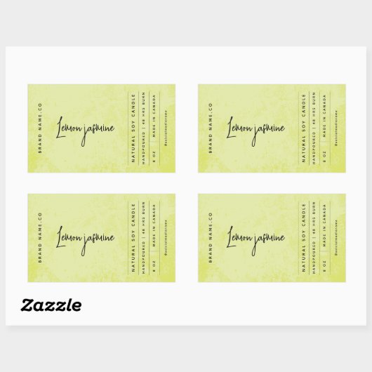 Modern Lemon Green Rustic Label (Vel)