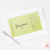 Modern Lemon Green Rustic Label (Envelop)