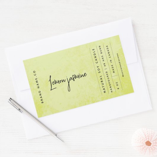 Modern Lemon Green Rustic Label (Envelop)
