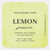 Modern Lemon Green Rustic Label (Voorkant)