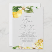 Modern Lemon | Grijze Vrijgezellenfeest Kaart (Voorkant)