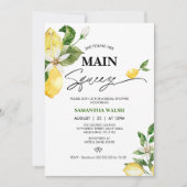 Modern Lemon Main Squeeze Vrijgezellenfeest Kaart (Voorkant)