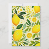 Modern Lemon Main Squeeze Vrijgezellenfeest Kaart (Achterkant)