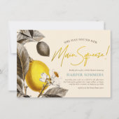 Modern Lemon Main Squeeze Vrijgezellenfeest Kaart (Voorkant)