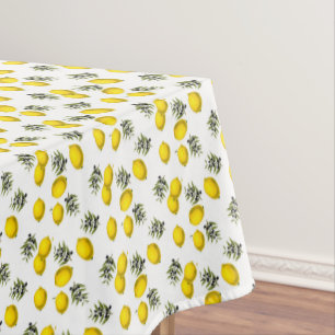 Modern  Lemon & Olive Patroon Tafelkleed