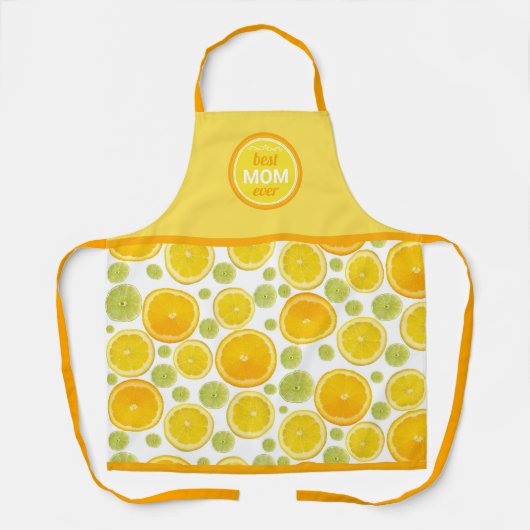 Modern Lemon patroon gepersonaliseerd Schort (Voorkant)