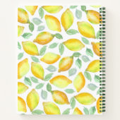 Modern Lemon Pattern Personalized Recipe Notitiebo Notitieboek (Achterkant)