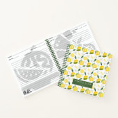 Modern Lemon Pattern Personalized Recipe Notitiebo Notitieboek (Binnen)