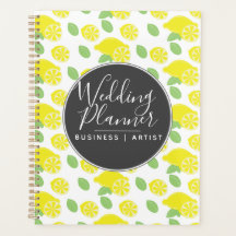 Modern Lemon Pattern Yellow Wedding